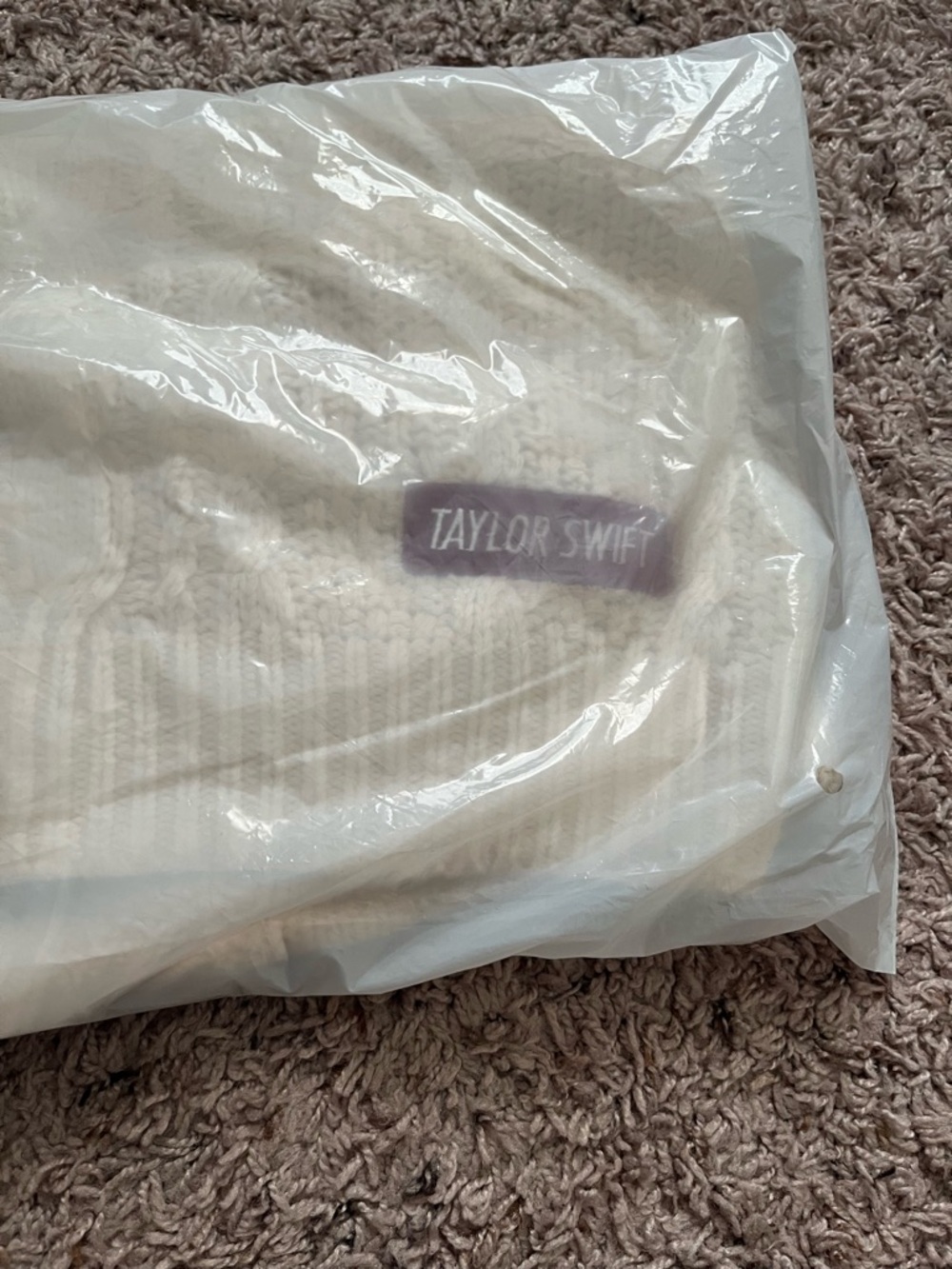 NWT Taylor Swift Red Album Cream Cardigan plus All Too Well Scarf